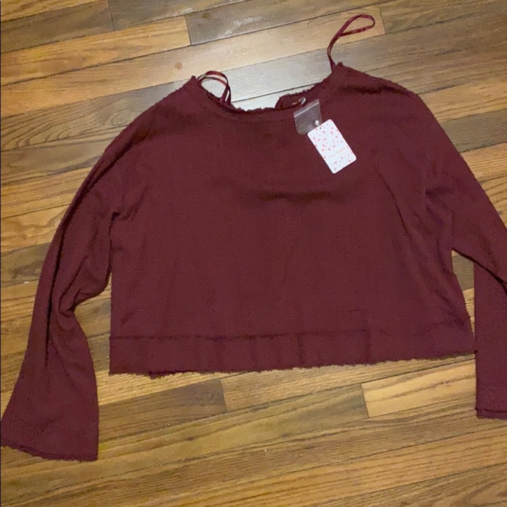 Free People Walking in Hueco Back Tie Blouse - Picture 2 of 4